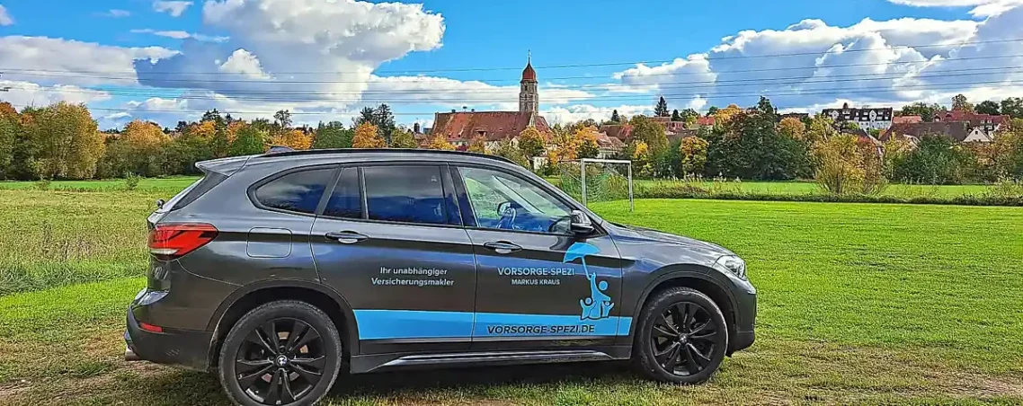 Kloster Langenzenn. Banner Vorsorge-Spezi Versicherungsmakler Sven Markus Kraus
